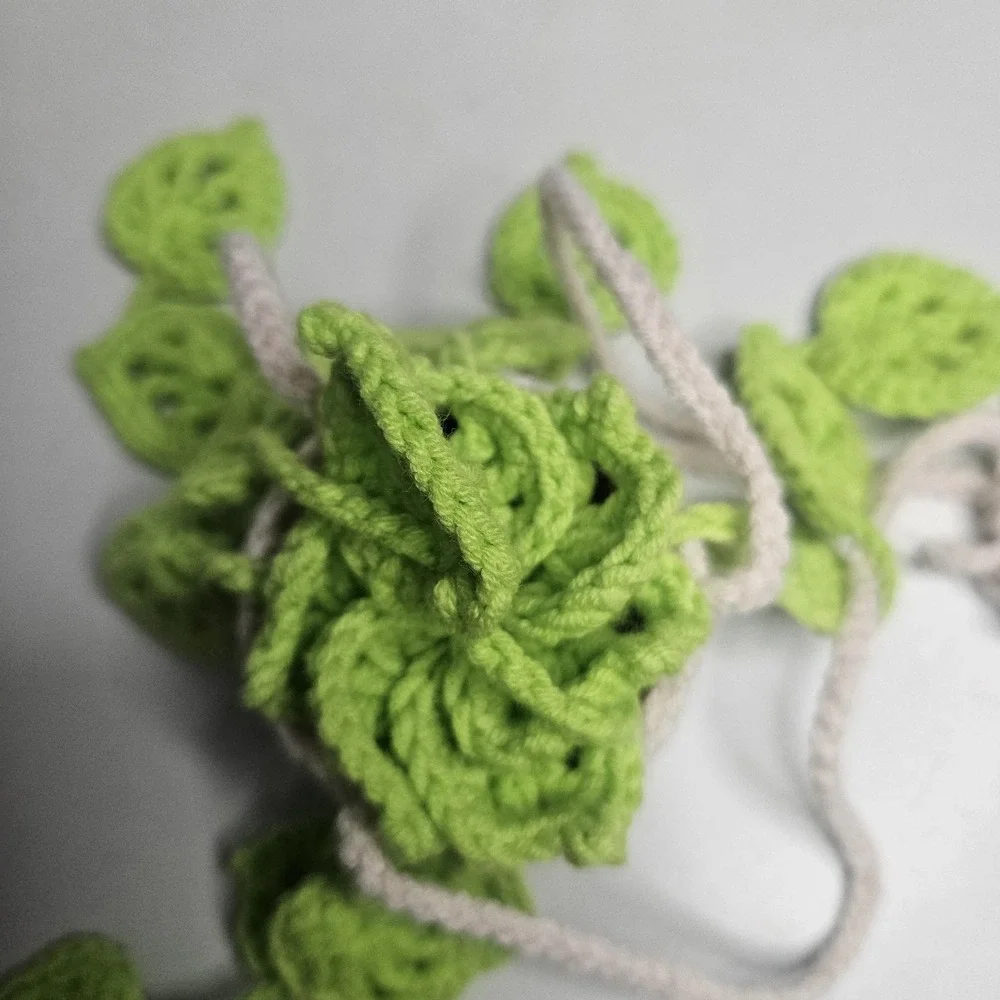 Crochet Hanging Plant Decoration Car Home Decor Green